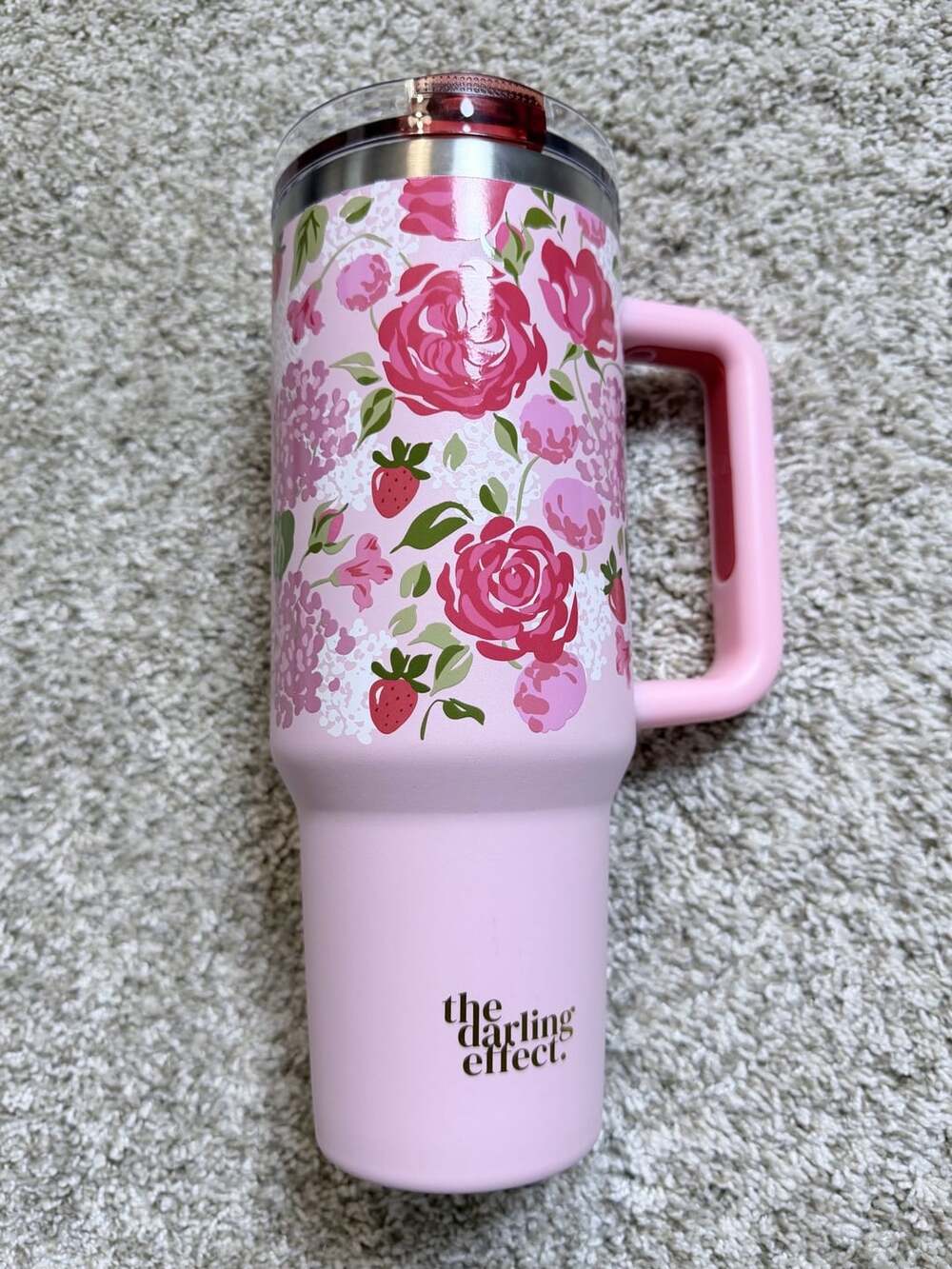 The Darling Effect Floral Rose Garden 40 oz Lifestyle Flip Straw Tumbler